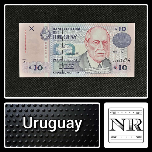 Uruguay - 10 Pesos - Año 1998 - P #81 - Acevedo Vásquez