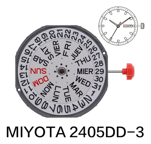 Miyota Calibre 2405 Calendario En 3 Renovar Reloj Relojero