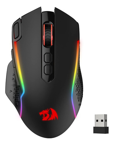 Mouse Inalambrico Redragon Gamer, 10000dpi, Usb 2.4ghz,negro