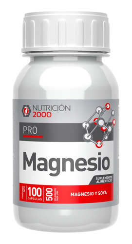 Magnesio - 100 Cápsulas 500 Mg Nutrición 2000