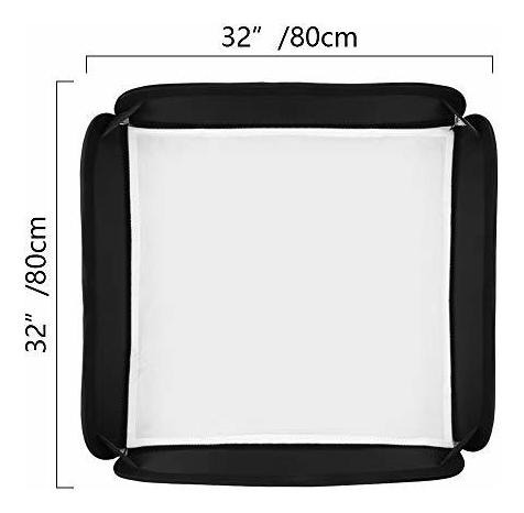 Imagen 2 de 3 de Kit Bolsa Softbox 31.5 31.5 in Para Camara Estudio Flash