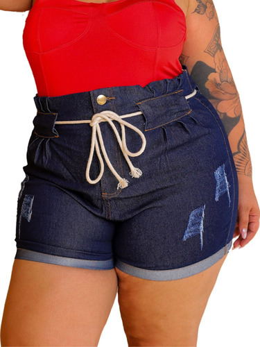 Shorts Bermuda Com Lycra Plus Size Jeans Tamanhos Grandes