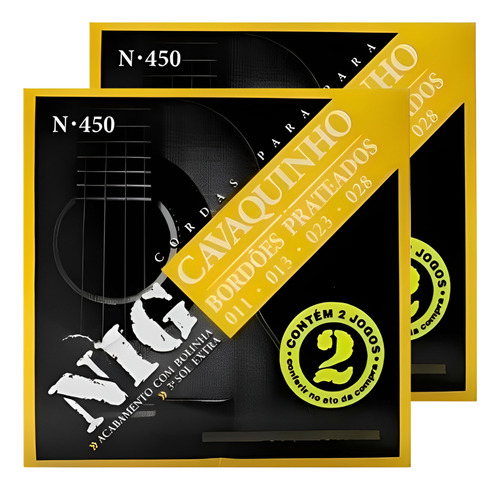 Kit 4 Jogos Encordoamento Cavaquinho Cavaco Nig N450 011