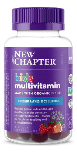 Multivitaminico Para Niños New Chapter 60 Gomitas