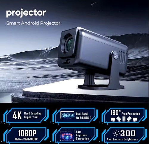 Proyector Inteligente Hy500 4k Android 13 Wifi 6