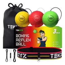 Comprar Tekxyz - Balón De Boxeo Reflejo, 2\u002F3\u002F4 Diferentes Pelotas De Boxeo Con Diadema, Más Suave Que La Pelota De Tenis, Perfecto Para Reacción, Agilidad, Velocidad De Perforación, Habilidades De Lucha Y