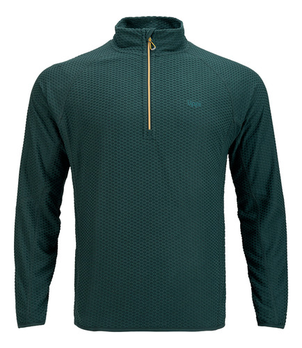 Poleron Hombre Lippi Jacarandá Nano-f 1/4 Zip Verde I19