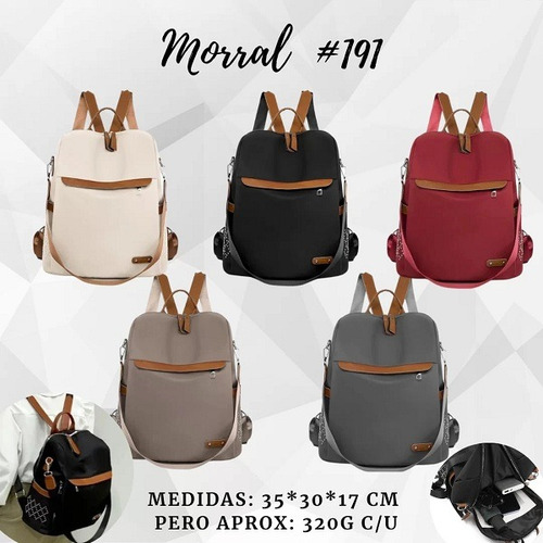 Bolso Mochila, Morral Doble Uso #191 Con Strap 