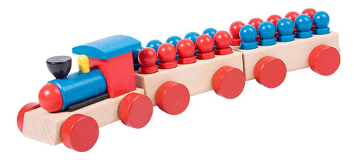 Tren Apilable De Madera Material Didáctico Para Bebés