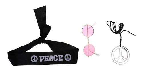 Conjunto De Accesorios De Disfraz Hippie Para Mujer Y