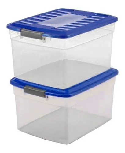Pack X 2 Caja Plastica Apilable X 15 Lts Colombraro