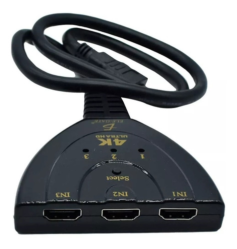 Switch Selector 1 A 3 Hdmi A Botonera, Para Ps3 Ps4 Xbox, 4k