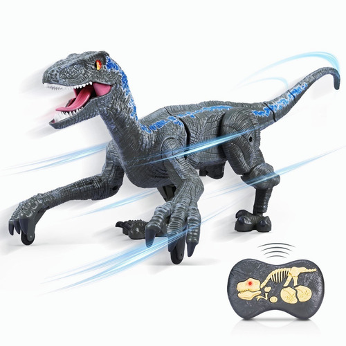 Juguete De Dinosaurio Velociraptor Sm180 A Control Remoto