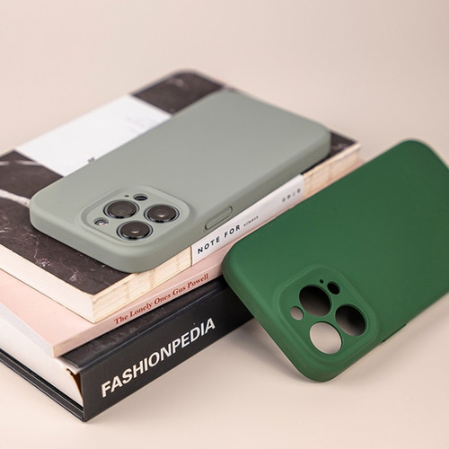 Funda Para iPhone De Silicona Líquida Color Sólida