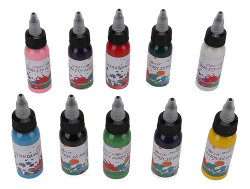 Pintura Acrílica Para Pintura Rupestre, 10 Colores, 30 Ml Ca