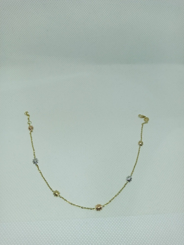 Tobillera Estilo Moderno Oro 14k Muy Bonita