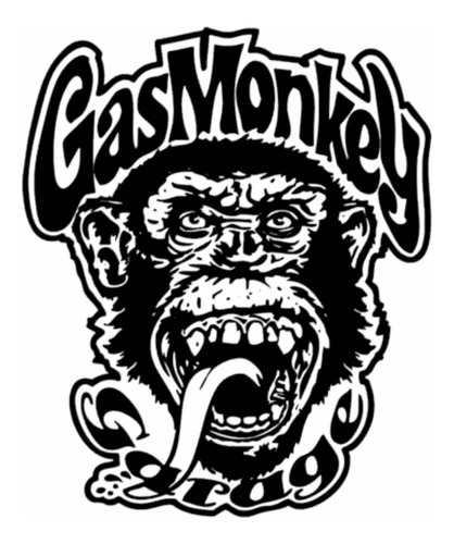 Calcomanía De Corte( Silueta) Gas Monkey, Vinilo Sticker