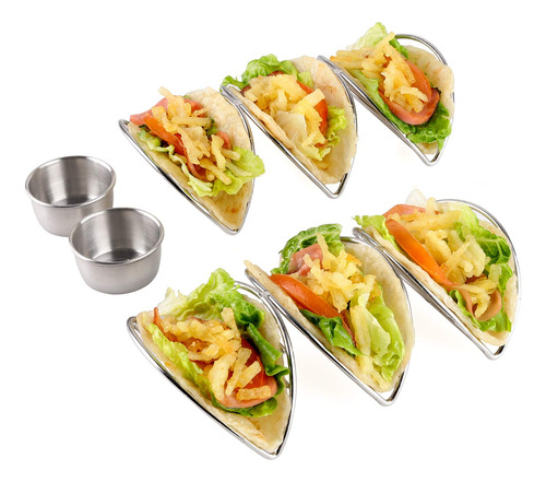 Taco - Soporte Para Taco (2 Unidades, Acero Inoxidable, Para