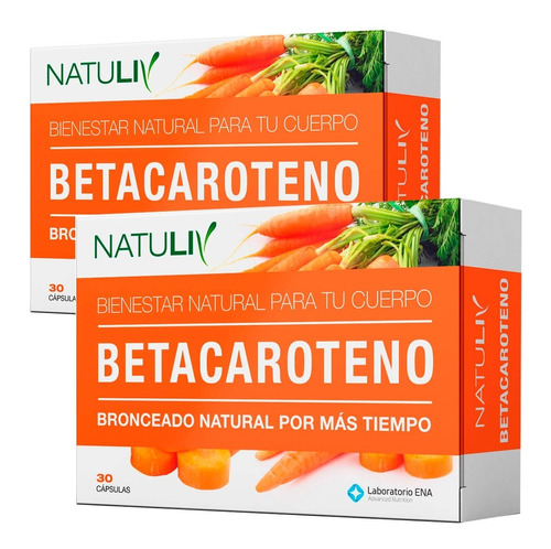 2 Betacaroteno Natuliv Bronceante Antioxidante Provitamina A