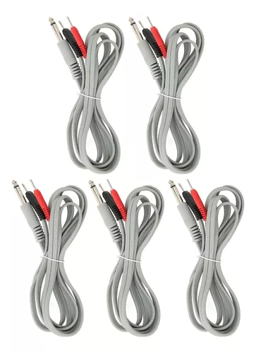 Cable conductor TENS de 4 vías, electrodo para unidad de electrodos, máquina  de terapia Digital