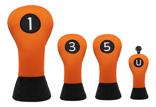 Cubiertas De Madera Para Cabeza De Golf, 1 3 5 U Naranja