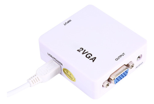 Convertidor De Adaptador Mini 2 A Vga Con Cable Usb 1080p