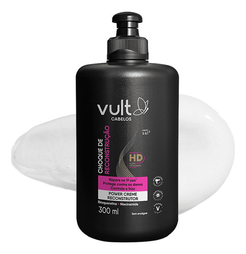 Kit Shampoo Condicionador Creme Choque De Reconstrução Vult