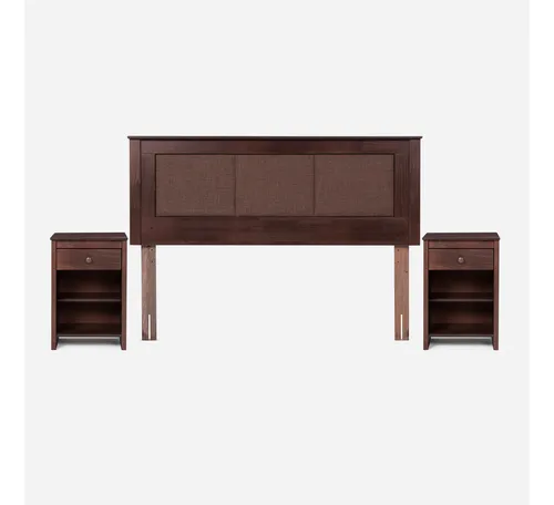 Cama Europea Rosen New Style 4 Plus King +respaldo Y Velador