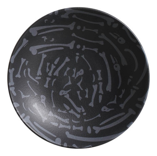 Conj C/ 6 Pratos Fundo Coup Stoneware Bones Ø20,3cm 600ml Cor Preto Abstrato