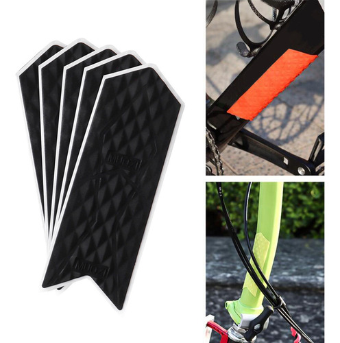 5pcs Bike Frame Protector Sticker, Guard Ciclismo S Negro