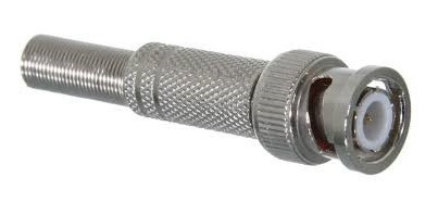 Kit 2 Conector Bnc Macho Com Mola De Parafuso