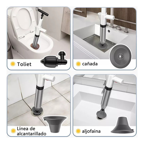 Pistola Destapadora De Tubos De Aire Comprimido Para Baños P