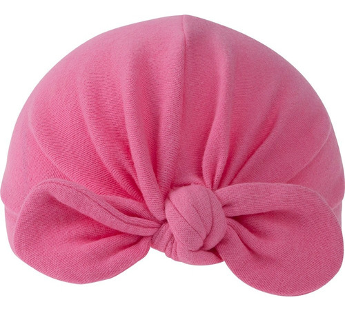 Turbante Infantil Pimpolho Kit C/2 Bebê Menina 0-5 Meses Cor Rosa