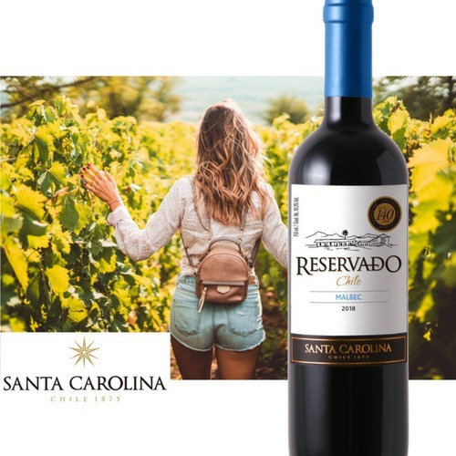 Vinho Tinto Chileno Reservado Malbec 750ml Santa Carolina