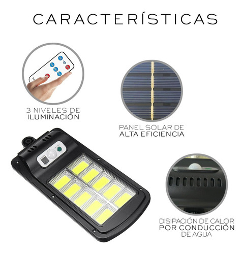 Lampara Led Solar Suburbana Exterior Luminaria