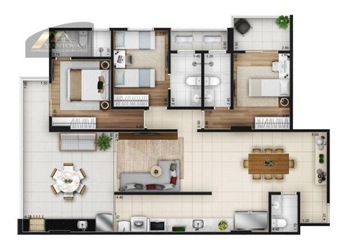 Imagem 18 de 19 de Apartamento Com 3 Dormitórios À Venda, 126 M² Por R$ 690.000 - Canto Do Forte - Praia Grande/sp - Ap2750