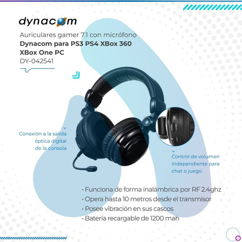 Imagen 2 de 9 de Auriculares Dynacom Con Micrófono Dy-042541