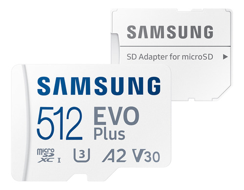 Cartão Memória Samsung 512gb Micro Sd Evo Plus Com Adapt