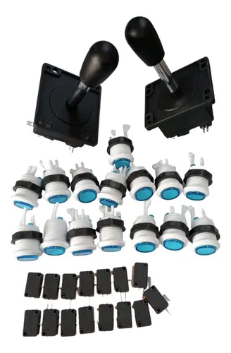comprar Kit Arcade 2 Palancas Arcade 15 Botones 15 Microswitch Boton