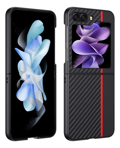 Capa De Fibra De Carbono Preta Vermelha Para Samsung Galaxy