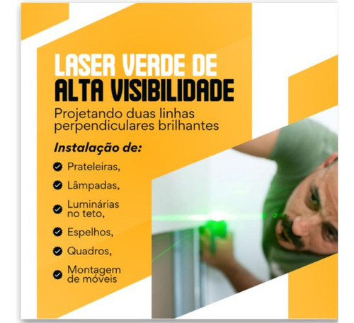 Mini Nível A Laser Verde 20m Autonivelante Profissional 2 L