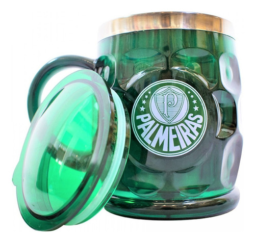 Caneca Térmica Relevo Com Tampa 500ml - Palmeiras