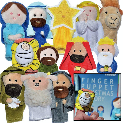 The Nativity Christmas Story | Juego De Marionetas De Dedo .