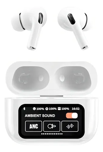 Audifonos Bluetooth A9pro Auriculares Inalámbricos con Pantalla Táctil Compatible con iPhone Android