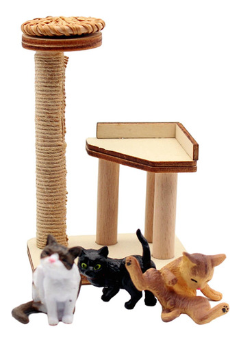 Estructura Para Trepar Gatos Con Forma De Casa De Muñecas 1/