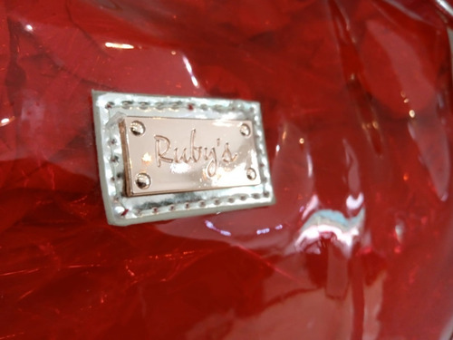 Bolsa Nécessaire Transparente Com Alça Ruby's Cor Vermelho