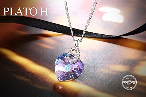 Plato H Cambiar Color Collar Corazon Collar Mujer Regalos Co