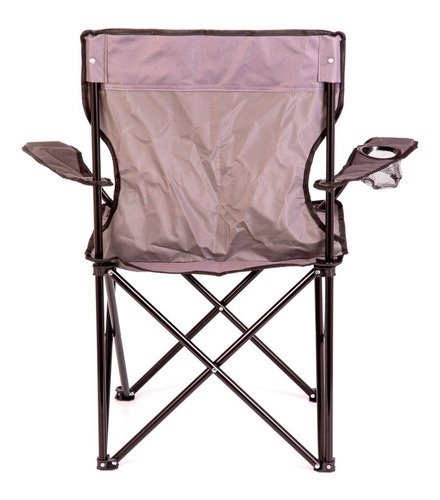 Silla Sillon Plegable Camping Playa Porta Vaso Modelo3 Color Gris