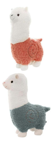 2 Piezas Animal Llama Alpaca Muñeco De Peluche Mullido Para