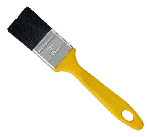Kit 5 Trincha Pincel Para Pintura Parede Cabo Amarelo 1.1/2